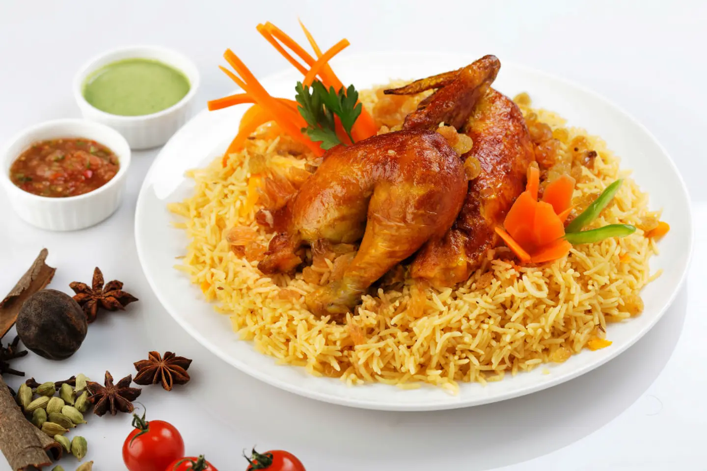 نص دجاج شواية مع ارز